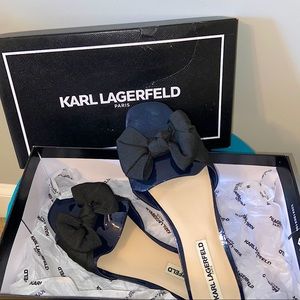 Karl Lagerfeld Black Paris Rosie Slip On
